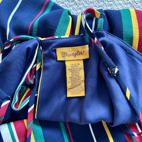 Wrangler Striped, Wide Leg Romper Jumpsuit - Picture 4 of 6